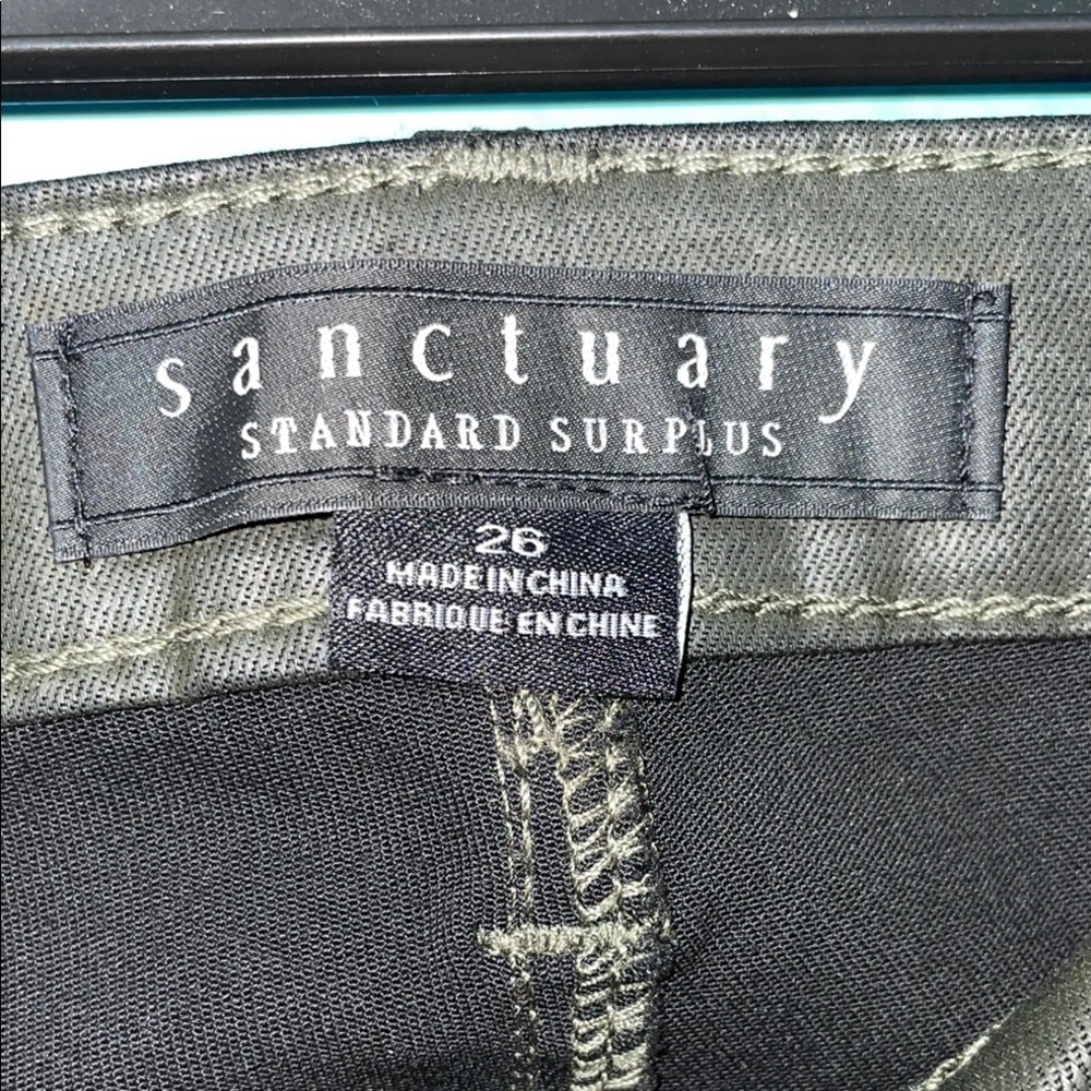 Sanctuary Women's dark green Standard Surplus skinny pants size 26 - Picture 8 of 9